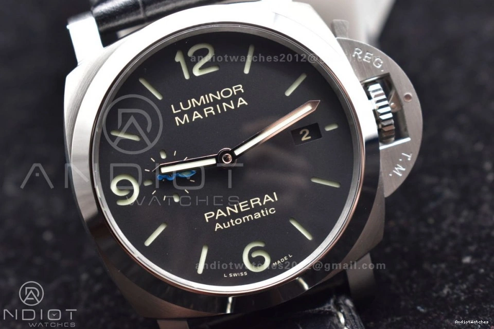 Edition Leather  on Strap Best SportInspired 1:1 VSF 980 Black Black Dial PAM1312 P. 1225